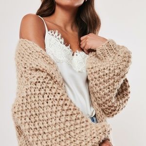 Women's Premium Stone Hand Knit Chunky Oversized Cardigan
